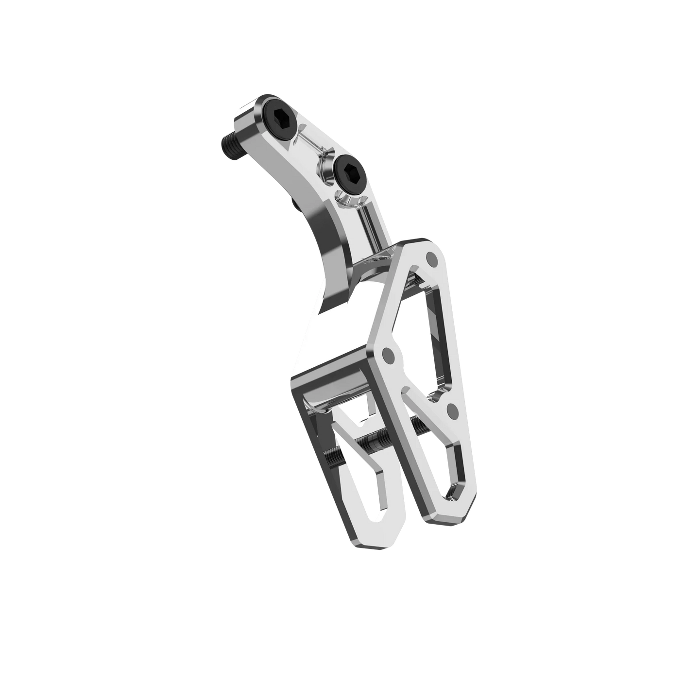 IZI Brothers chain guide body for Sur-Ron Light Bee swingarm - raw 3/4 front view