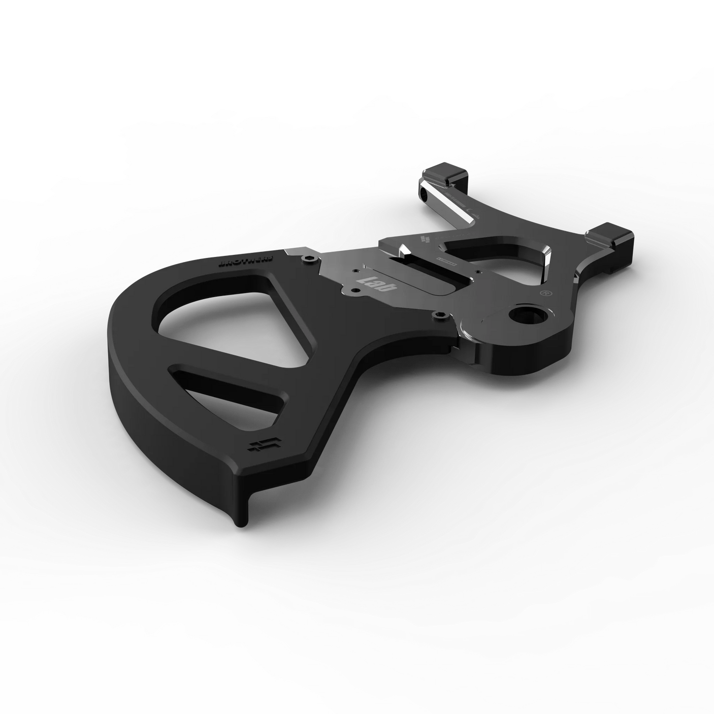 IZI Brothers Disk Guard for Sur-Ron Light Bee swingarm - black angled view