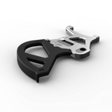IZI Brothers Disk Guard for Sur-Ron Light Bee swingarm - raw angled view