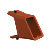 IZI Brothers Nylon Chain Guard for Sur-Ron Light Bee swingarm - orange 1/4 profile view