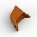 IZI Brothers Nylon Chain Guard for Sur-Ron Light Bee swingarm - orange angled top view
