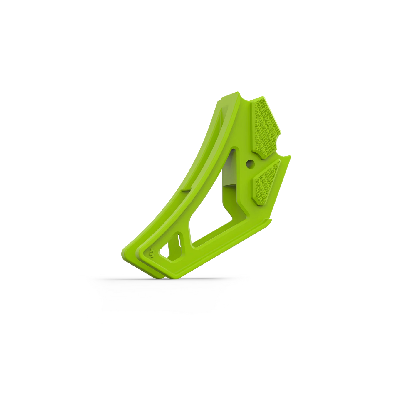 IZI Brothers nylon chain guide for Sur-Ron Light Bee swingarm - green front view