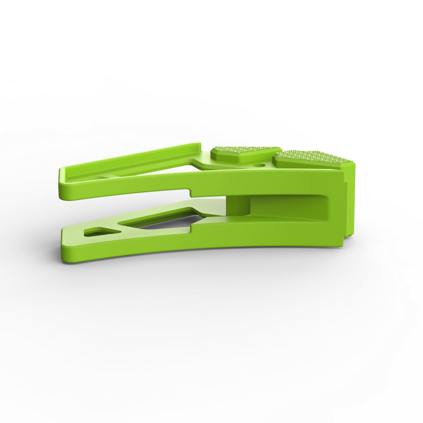 IZI Brothers nylon chain guide for Sur-Ron Light Bee swingarm - green laid flat top view