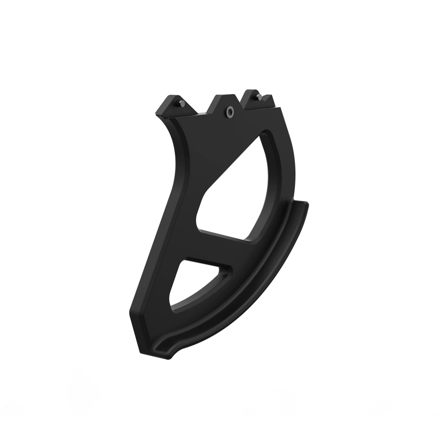 IZI Brothers Nylon Disk Guard for Sur-Ron Light Bee swingarm - black 3/4 profile view