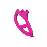 IZI Brothers Nylon Disk Guard for Sur-Ron Light Bee swingarm - pink 1/4 profile view