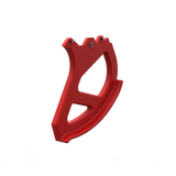 IZI Brothers Nylon Disk Guard for Sur-Ron Light Bee swingarm - red 3/4 profile view