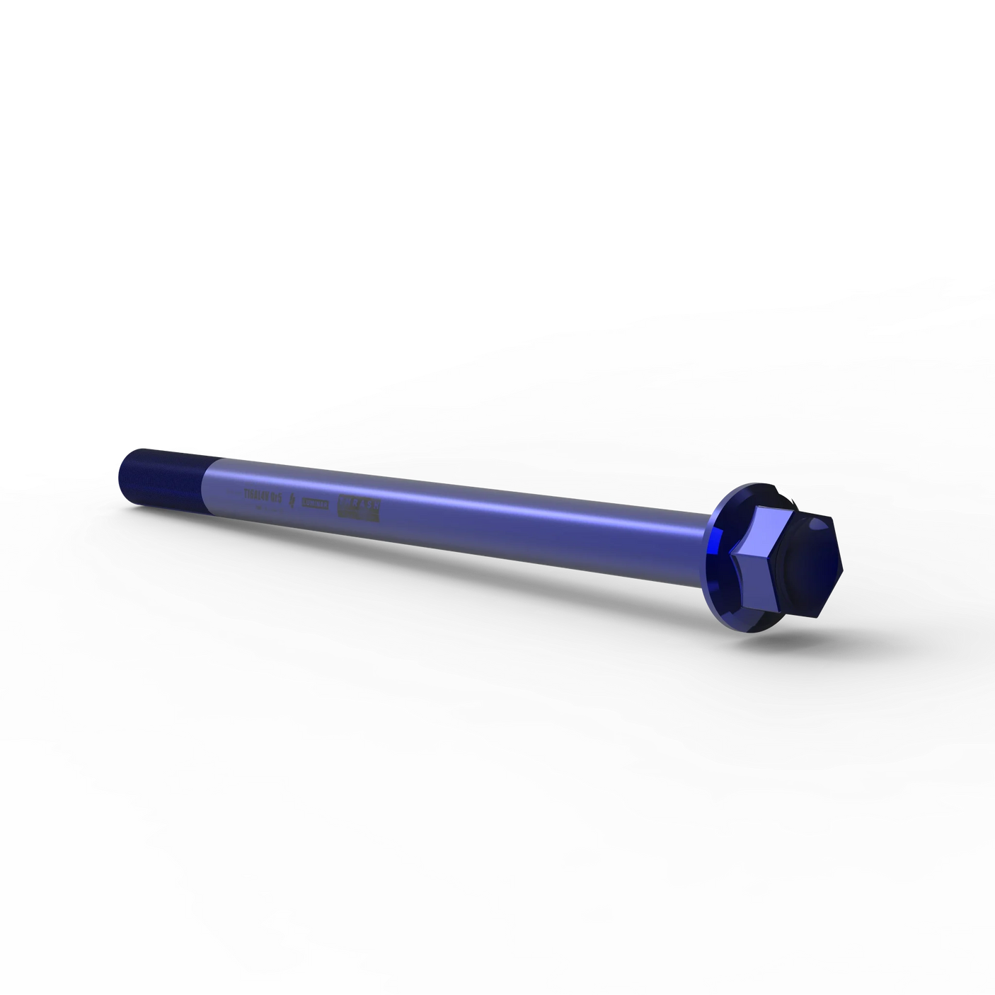 IZI Brothers Rear Axle #1 for Sur-Ron LBX - blue 3/4 profile view