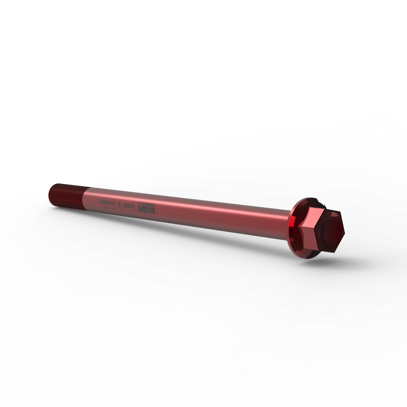 IZI Brothers Rear Axle #1 for Sur-Ron LBX - red 3/4 profile view