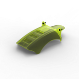 IZI Brothers Mud Guard for Sur-Ron Light Bee swingarm - green 1/4 angled view