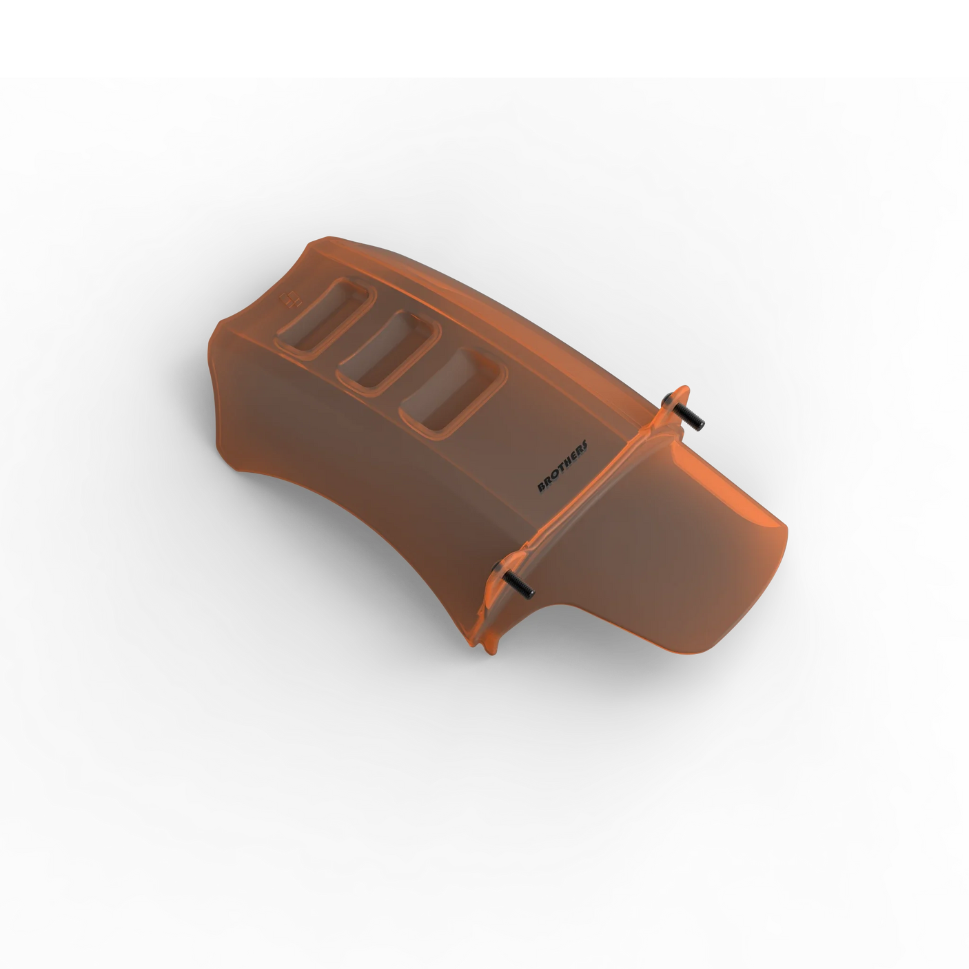 IZI Brothers Mud Guard for Sur-Ron Light Bee swingarm - orange 3/4 angled view