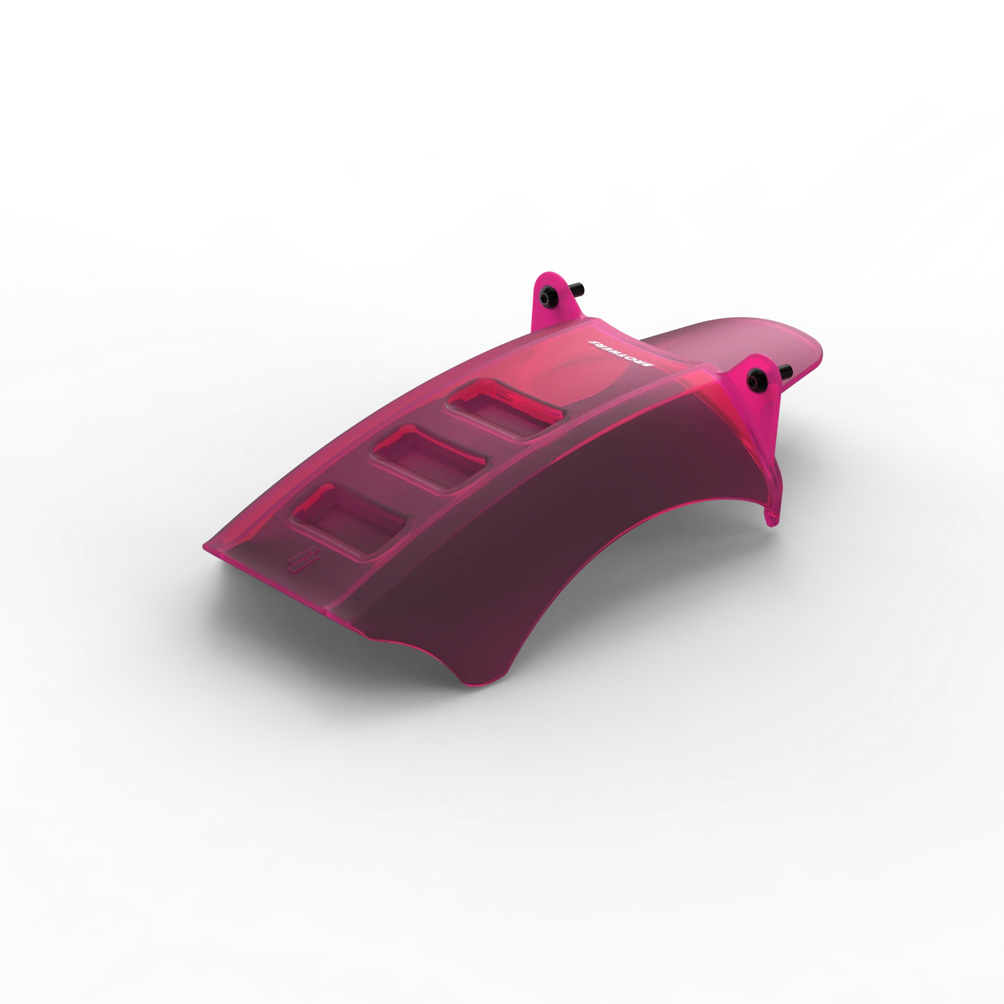IZI Brothers Mud Guard for Sur-Ron Light Bee swingarm - pink 1/4 angled view