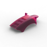 IZI Brothers Mud Guard for Sur-Ron Light Bee swingarm - pink 1/4 angled view