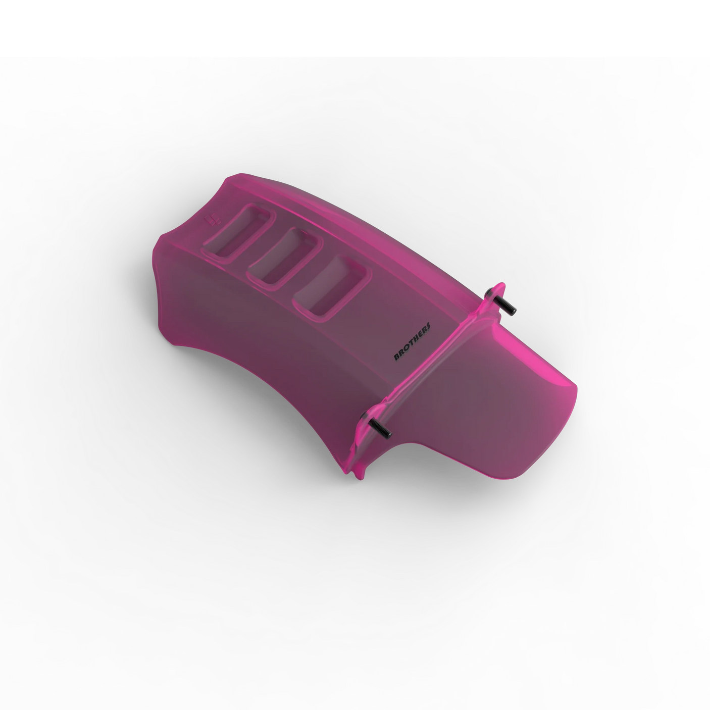 IZI Brothers Mud Guard for Sur-Ron Light Bee swingarm - pink 3/4 angled view