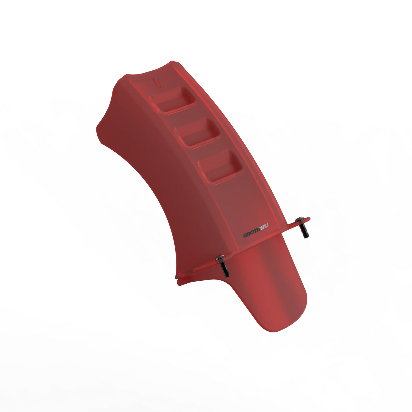 IZI Brothers Mud Guard for Sur-Ron Light Bee swingarm - red 1/4 front view