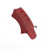 IZI Brothers Mud Guard for Sur-Ron Light Bee swingarm - red 1/4 front view