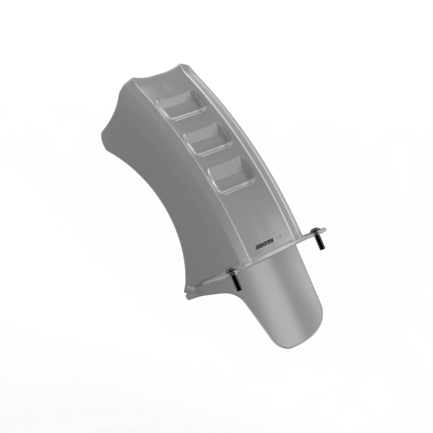 IZI Brothers Mud Guard for Sur-Ron Light Bee swingarm - translucent 1/4 front view