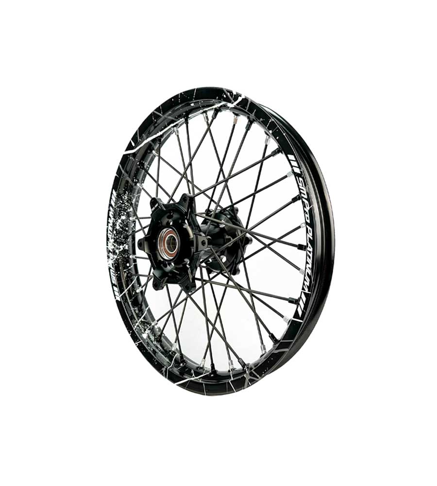 SM Pro Light Bee Wheelset – Splatterkote and Black and White Nipples - EVFREAKS SM Pro Light Bee Wheelset – Splatterkote and Black and White Nipples