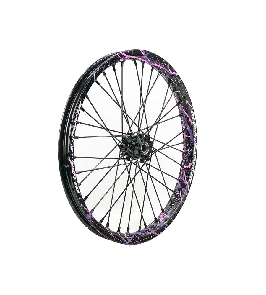 SM Pro Light Bee Wheelset – Splatterkote and Black Nipples - EVFREAKS SM Pro Light Bee Wheelset – Splatterkote and Black Nipples
