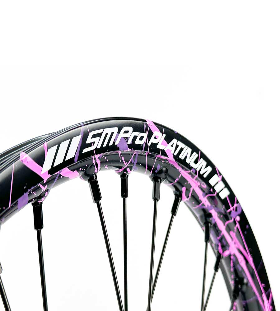 SM Pro Light Bee Wheelset – Splatterkote and Black Nipples - EVFREAKS SM Pro Light Bee Wheelset – Splatterkote and Black Nipples