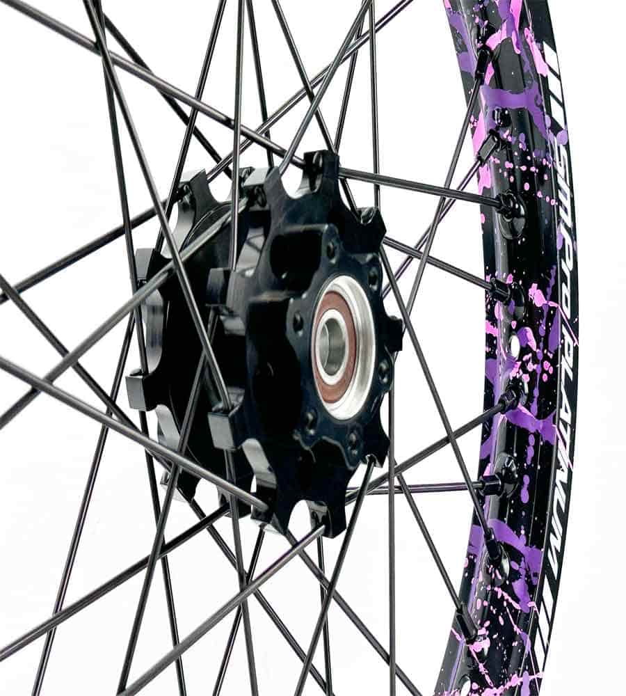 SM Pro Light Bee Wheelset – Splatterkote and Black Nipples - EVFREAKS SM Pro Light Bee Wheelset – Splatterkote and Black Nipples