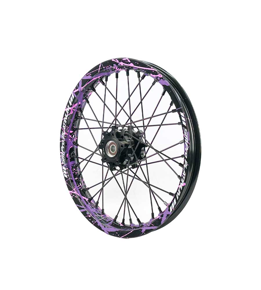 SM Pro Light Bee Wheelset – Splatterkote and Black Nipples - EVFREAKS SM Pro Light Bee Wheelset – Splatterkote and Black Nipples