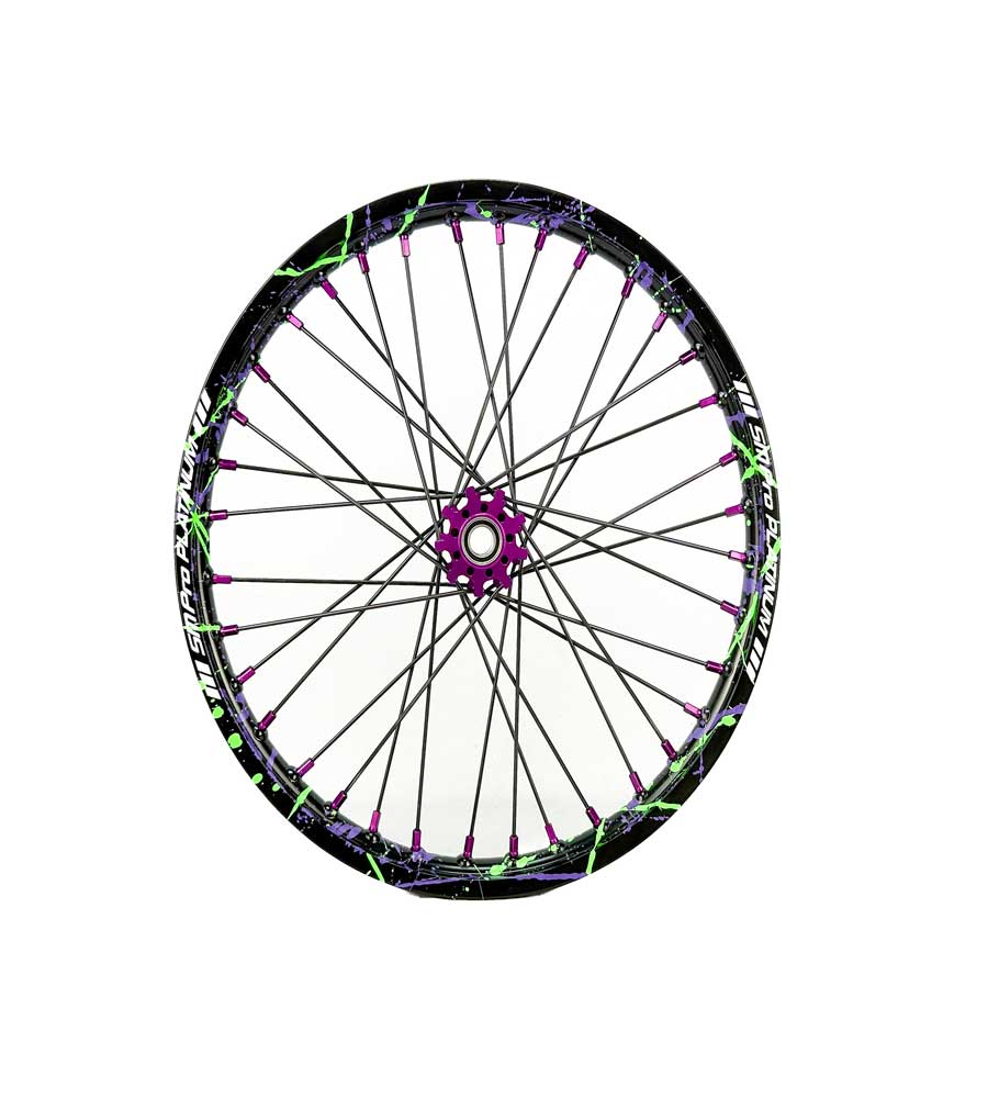 SM Pro Light Bee Wheelset – Splatterkote and Purple Nipples - EVFREAKSSM Pro Light Bee Wheelset – Splatterkote and Purple Nipples