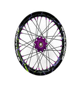 SM Pro Light Bee Wheelset – Zombie Green Splatterkote and Purple Nipples - EVFREAKSSM Pro Light Bee Wheelset – Zombie Green Splatterkote and Purple Nipples