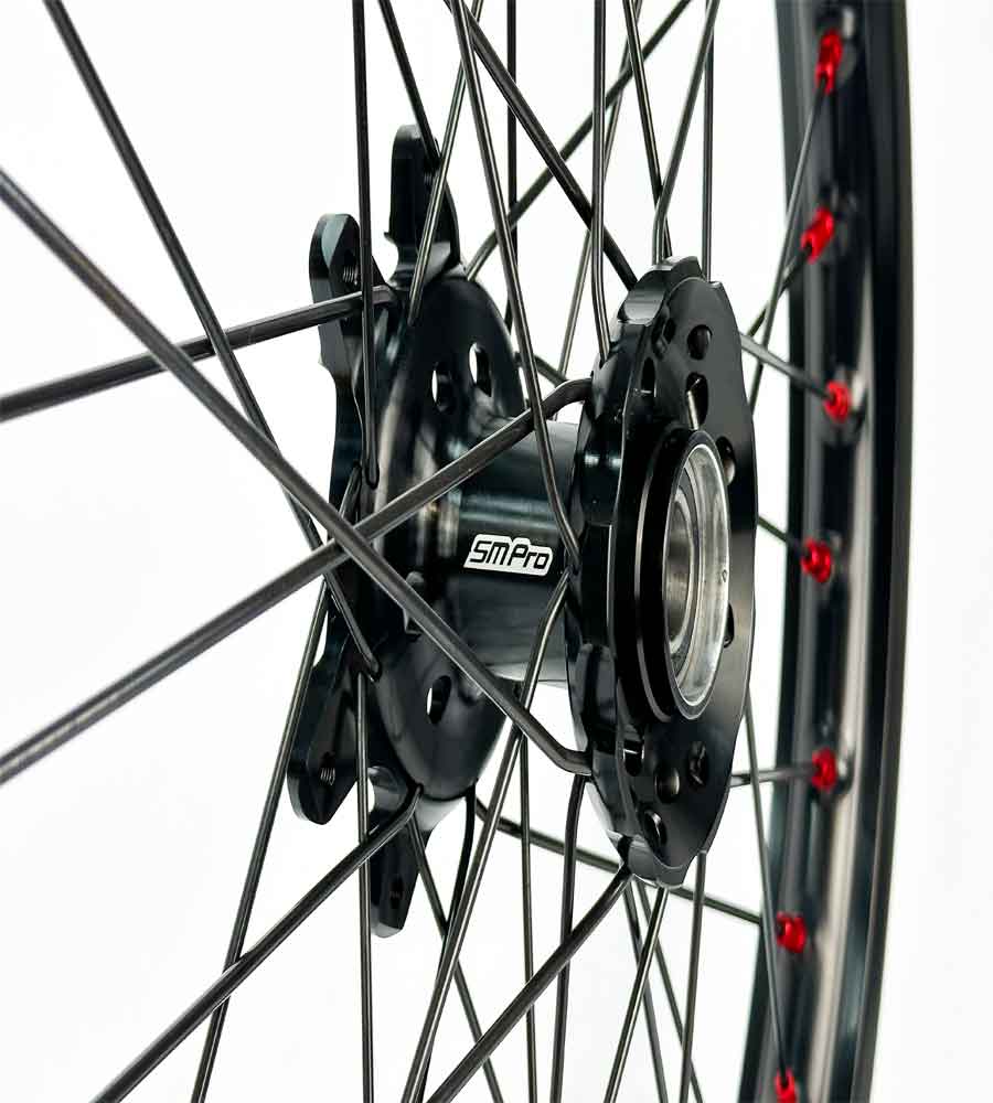 SM Pro Ultra Bee Wheels – Black Hubs and Red Nipples - EVFREAKSSM Pro Ultra Bee Wheels – Black Hubs and Red Nipples