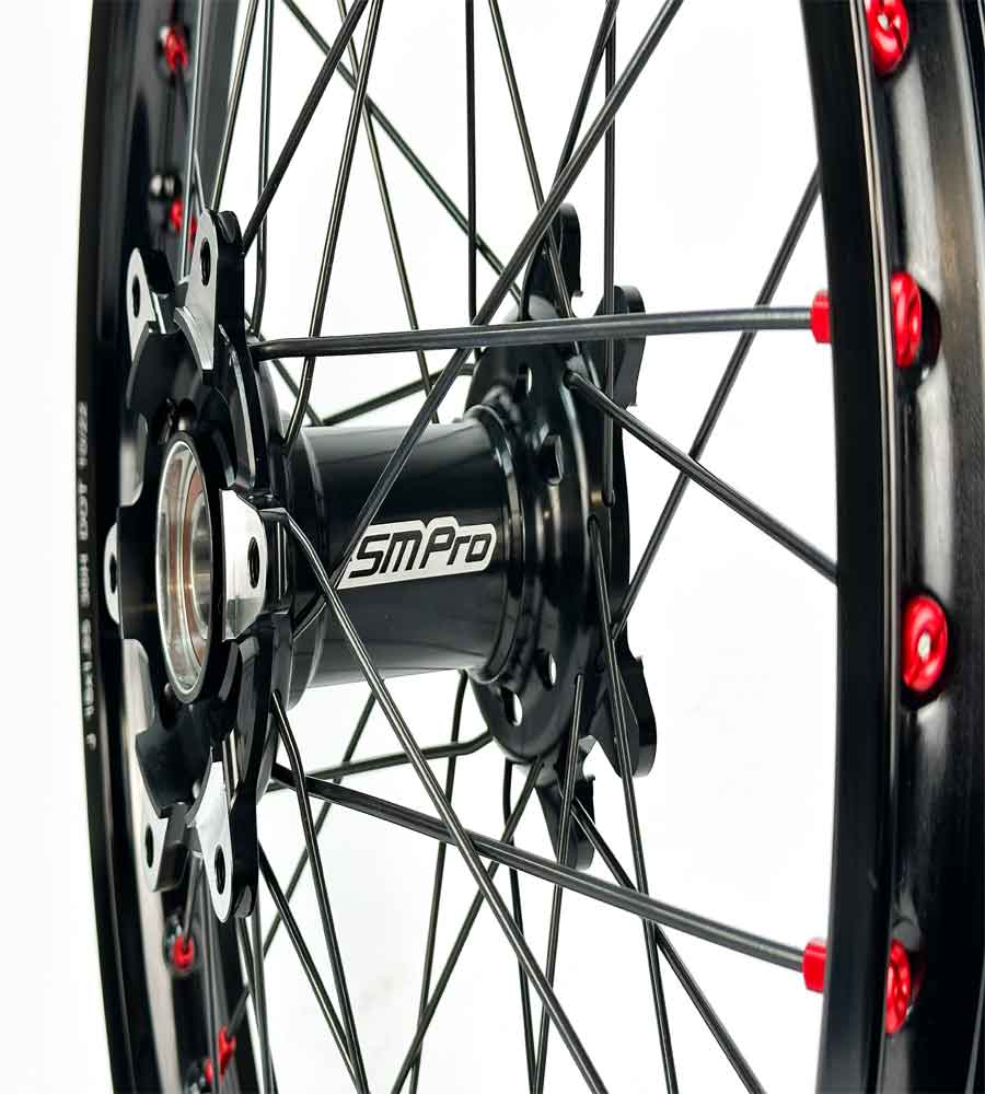 SM Pro Ultra Bee Wheels – Black Hubs and Red Nipples - EVFREAKSSM Pro Ultra Bee Wheels – Black Hubs and Red Nipples