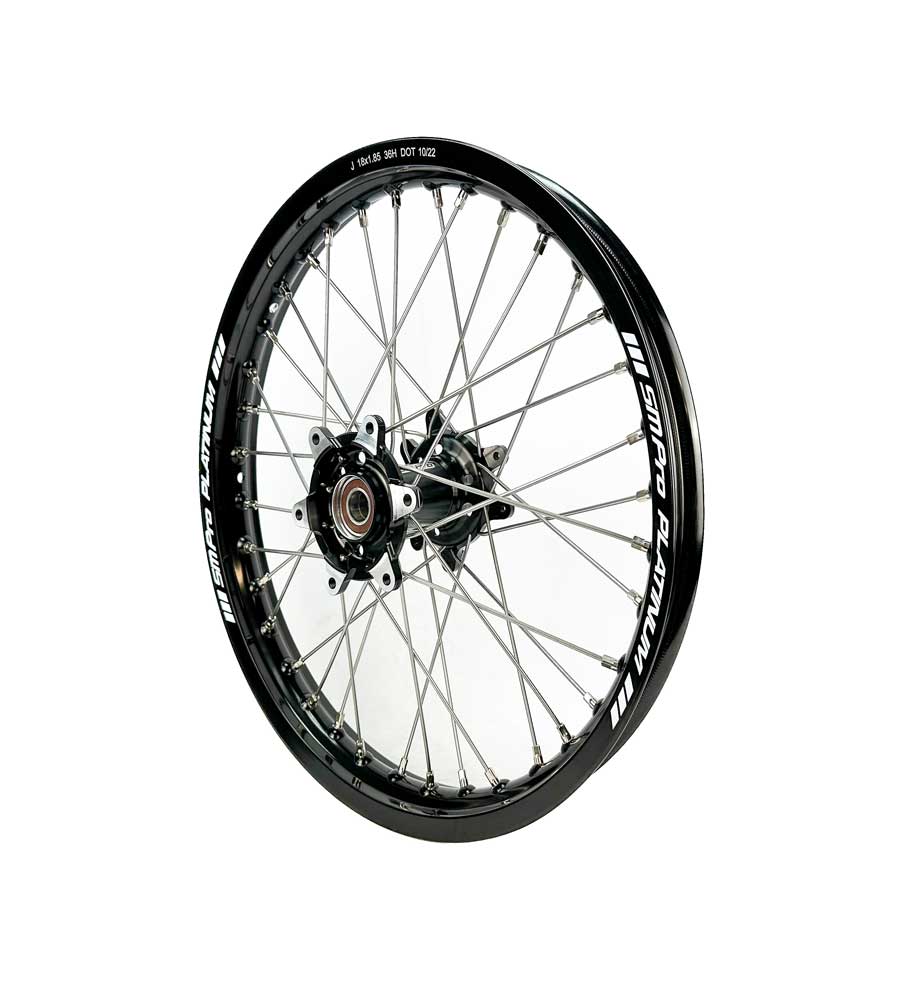 SM Pro Ultra Bee Wheels – Black Hubs, Nickel Silver Spokes - EVFREAKSSM Pro Ultra Bee Wheels – Black Hubs, Nickel Silver Spokes
