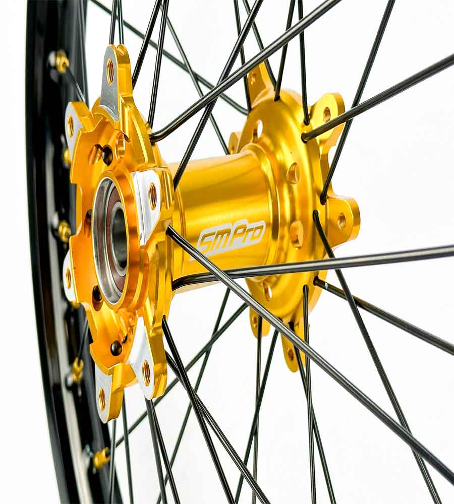 SM Pro Ultra Bee Wheels – Gold Hubs and Black Spokes - EVFREAKSSM Pro Ultra Bee Wheels – Gold Hubs and Black Spokes