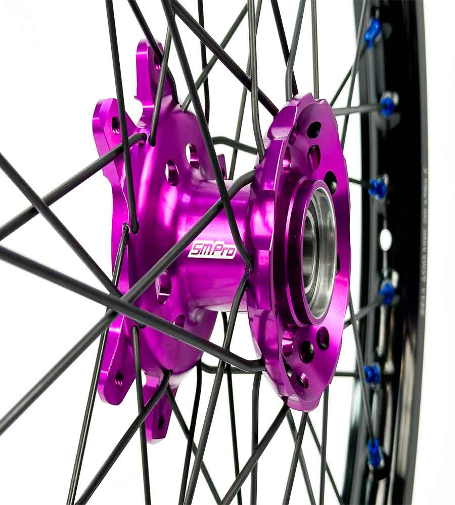 SM Pro Ultra Bee Wheels – Purple Hubs and Black Spokes - EVFREAKSSM Pro Ultra Bee Wheels – Purple Hubs and Black Spokes