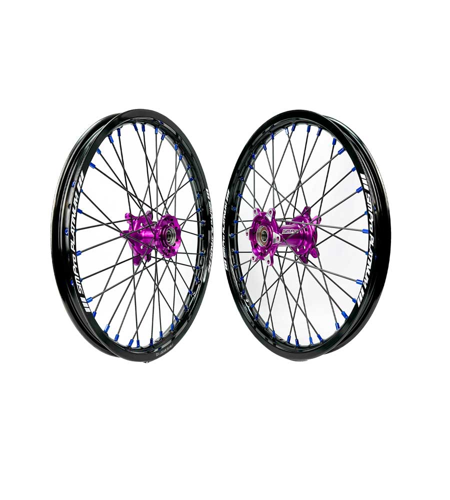 SM Pro Ultra Bee Wheels – Purple Hubs and Black Spokes - EVFREAKSSM Pro Ultra Bee Wheels – Purple Hubs and Black Spokes