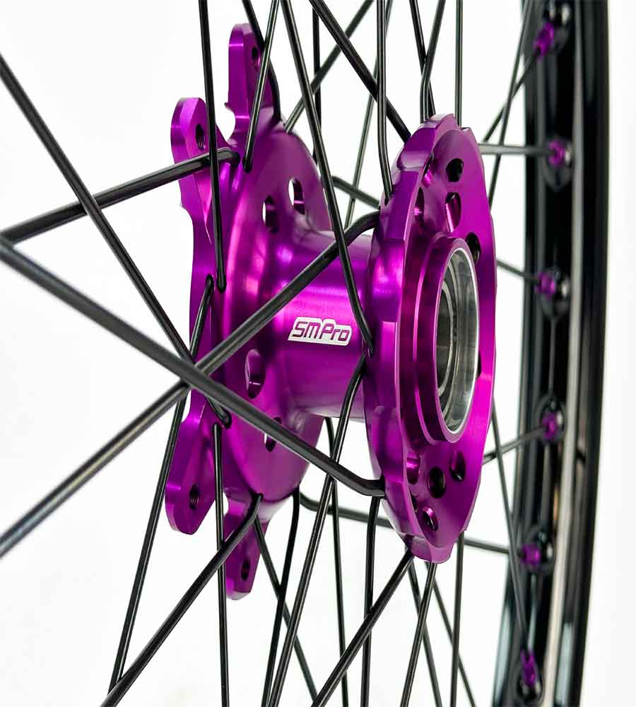 SM Pro Ultra Bee Wheels – Purple Hubs and Nipples - EVFREAKS SM Pro Ultra Bee Wheels – Purple Hubs and Nipples