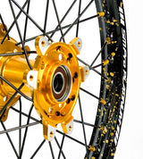SM Pro Ultra Bee Wheels – Splatterkote Black with Gold Splatter and Matte Spokes - EVFREAKSSM Pro Ultra Bee Wheels – Splatterkote Black with Gold Splatter and Matte Spokes