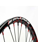 SM Pro Ultra Bee Wheels – Splatterkote Black With Red Splatter and Matte Spokes - EVFREAKSSM Pro Ultra Bee Wheels – Splatterkote Black With Red Splatter and Matte Spokes