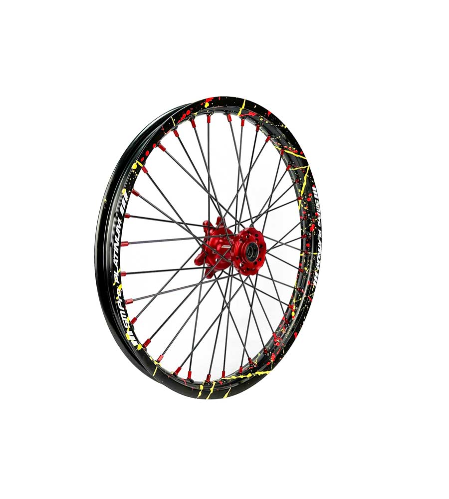 SM Pro Ultra Bee Wheels – USMC Red Sunflower Yellow Rim and Black Spokes - EVFREAKSSM Pro Ultra Bee Wheels – USMC Red Sunflower Yellow Rim and Black Spokes