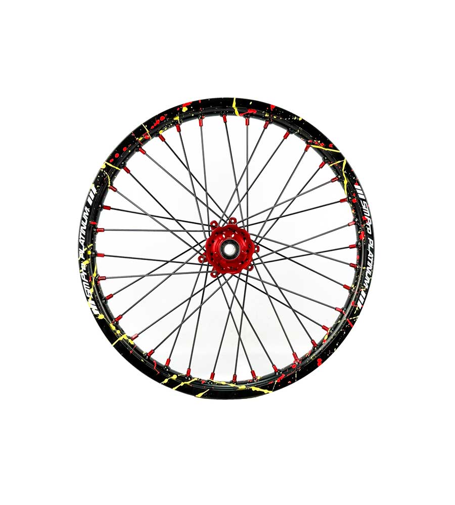 SM Pro Ultra Bee Wheels – USMC Red Sunflower Yellow Rim and Black Spokes - EVFREAKSSM Pro Ultra Bee Wheels – USMC Red Sunflower Yellow Rim and Black Spokes