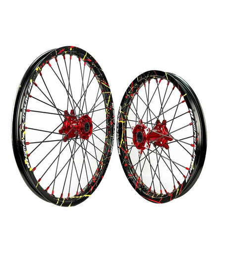 SM Pro Ultra Bee Wheels – USMC Red Sunflower Yellow Rim and Black Spokes - EVFREAKSSM Pro Ultra Bee Wheels – USMC Red Sunflower Yellow Rim and Black Spokes