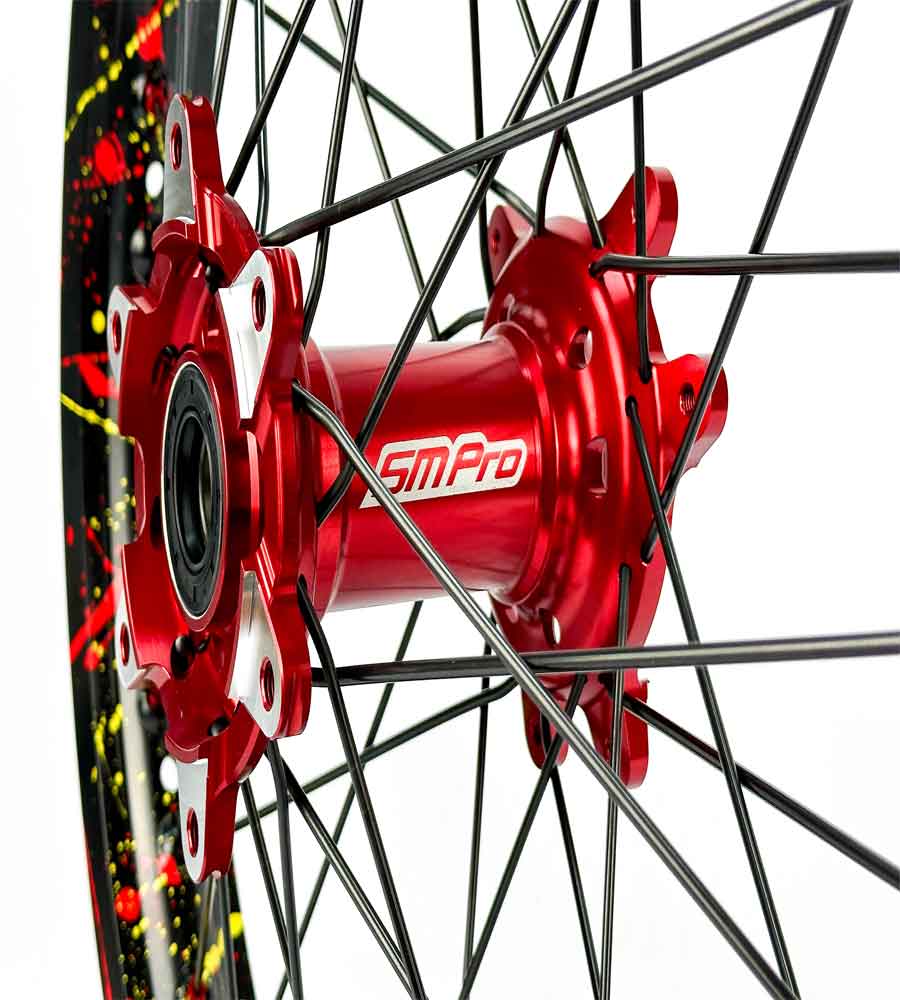 SM Pro Ultra Bee Wheels – USMC Red Sunflower Yellow Rim and Black Spokes - EVFREAKSSM Pro Ultra Bee Wheels – USMC Red Sunflower Yellow Rim and Black Spokes